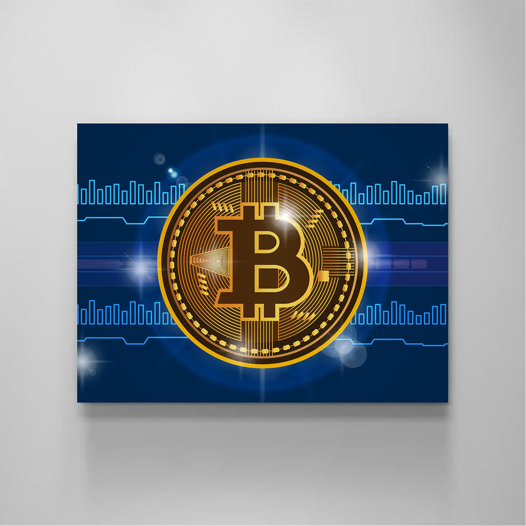 Shinning Bitcoin - Stock Buddies -Canvas Wraps