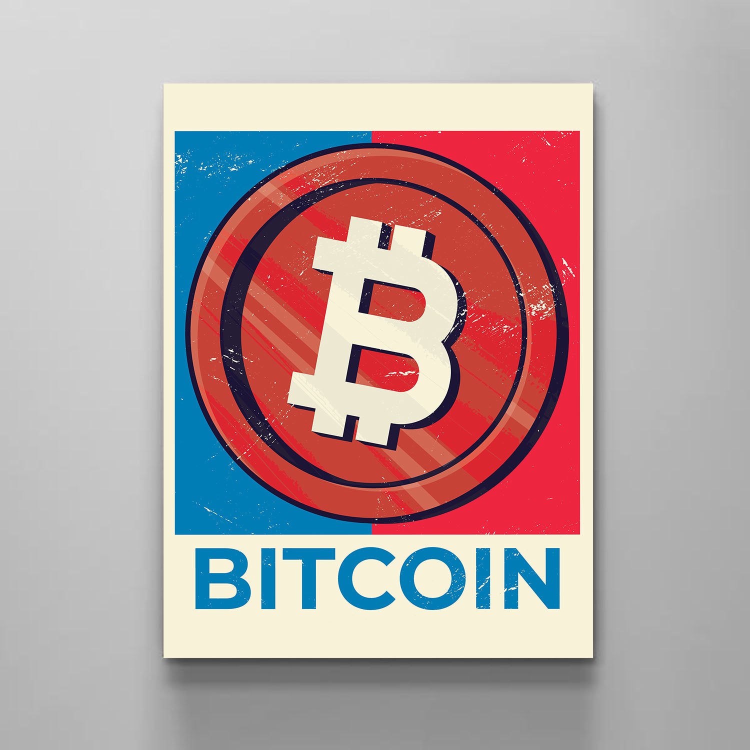 Red, White & Blue Bitcoin - Stock Buddies -Canvas Wraps