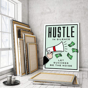 Hustle In Silence - Stock Buddies -Canvas Wraps