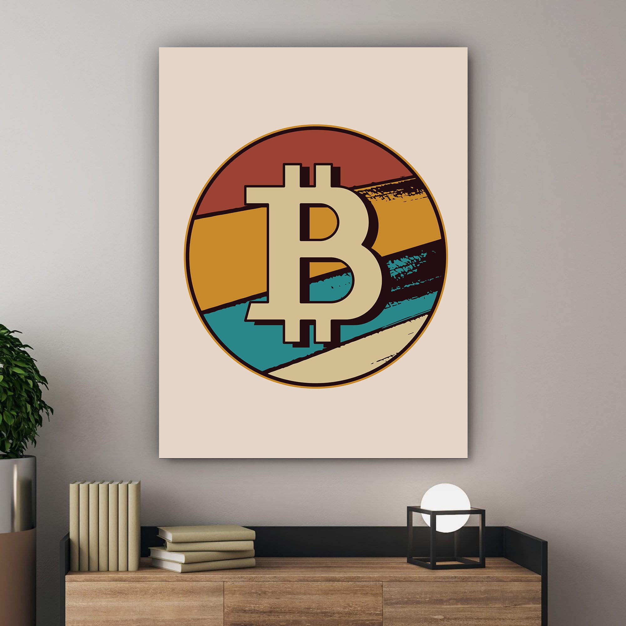 Retro Bitcoin - Stock Buddies -Canvas Wraps