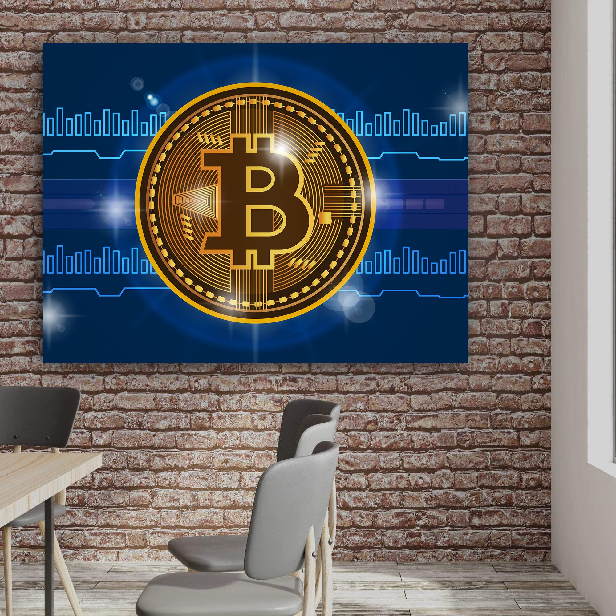 Shinning Bitcoin - Stock Buddies -Canvas Wraps