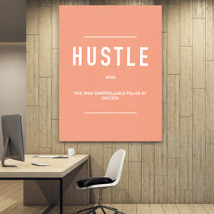 Hustle Verb (Pink) - Stock Buddies -Canvas Wraps