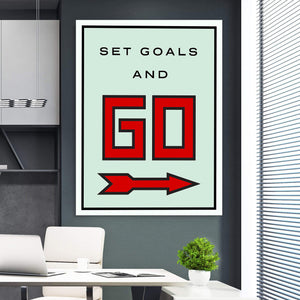 Set Goals And Go - Stock Buddies -Canvas Wraps