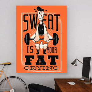Sweat Is Fat Crying - Stock Buddies -Canvas Wraps
