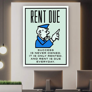 Rent Due - Stock Buddies -Canvas Wraps