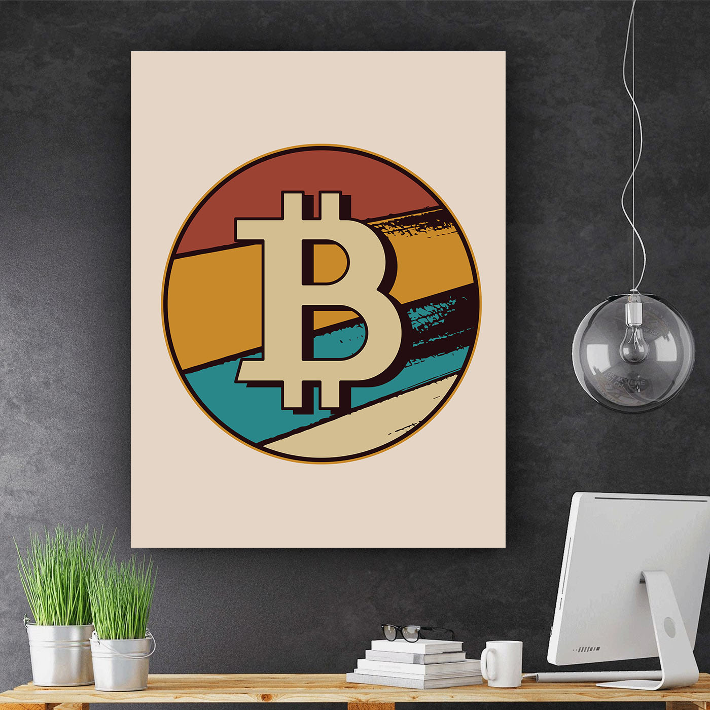 Retro Bitcoin - Stock Buddies -Canvas Wraps