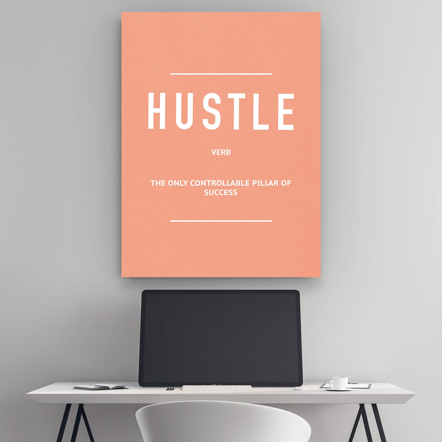 Hustle Verb (Pink) - Stock Buddies -Canvas Wraps