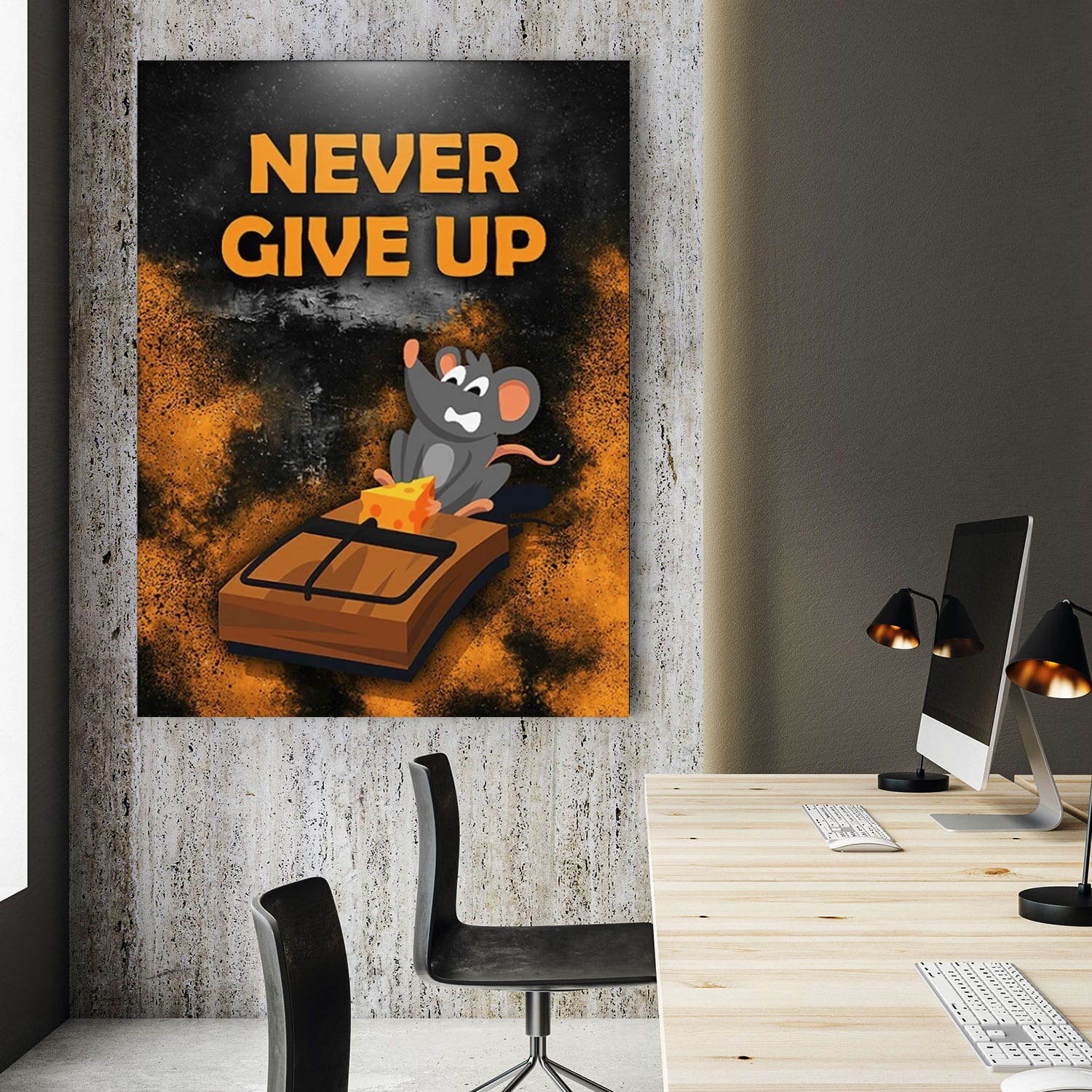 Never Give Up - Stock Buddies -Canvas Wraps