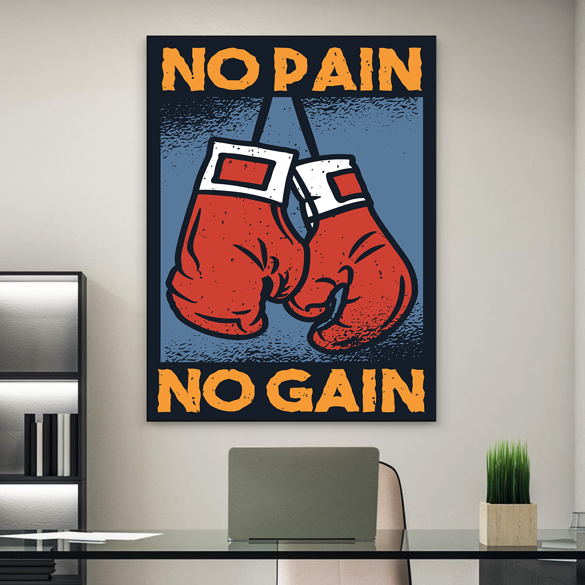 No Pain No Gain - Stock Buddies -Canvas Wraps