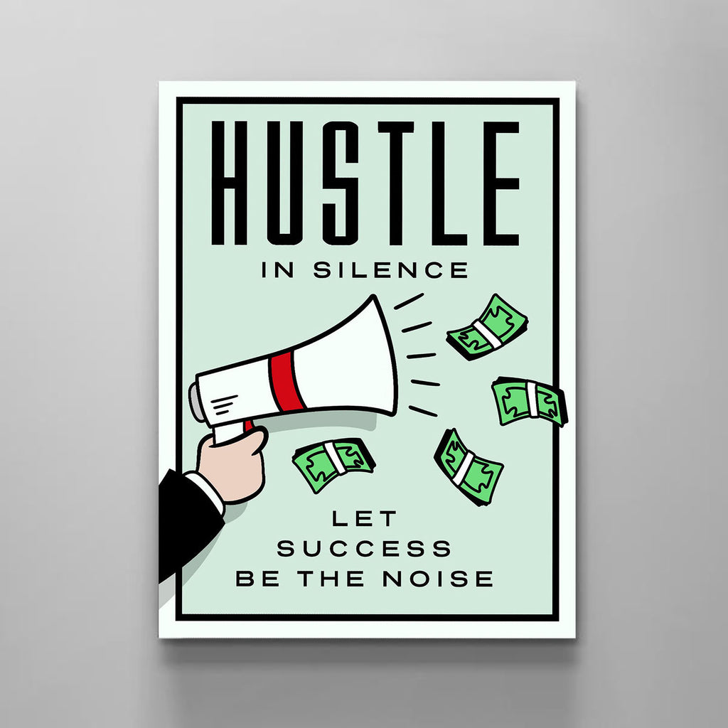Hustle In Silence - Stock Buddies -Canvas Wraps