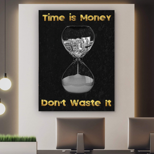 Time is Money Hour Glass - Stock Buddies -Canvas Wraps