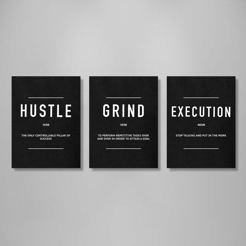 Hustle Verb Grind Verb Execution Noun 3X Bundle